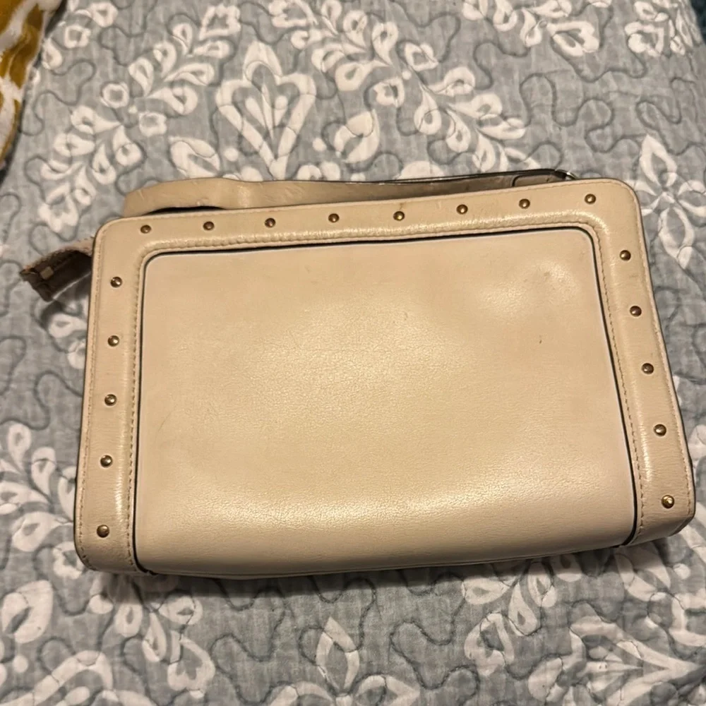 Kate Spade Cream Studded Wristlet Clutch